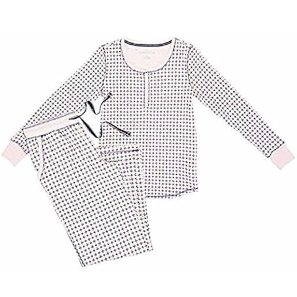 Nautica Cozy Waffle Knit Pajama‎ Set Womens Small Lounge Sleepwear